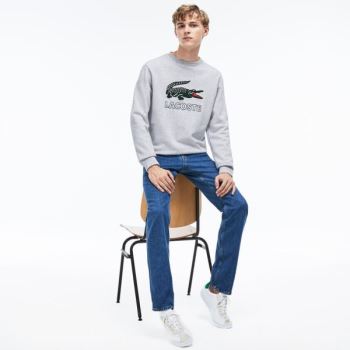 Lacoste Graphic Croc Sweatshirt Pánské - Mikiny Šedé | CZ-RohvLq